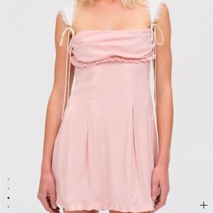 For Love And Lemons Pink Ruffled Dress